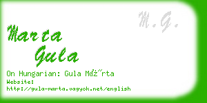 marta gula business card